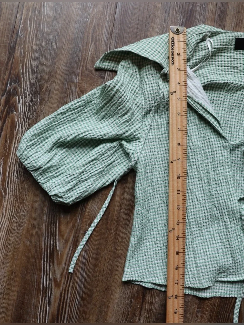 Zara green gingham
